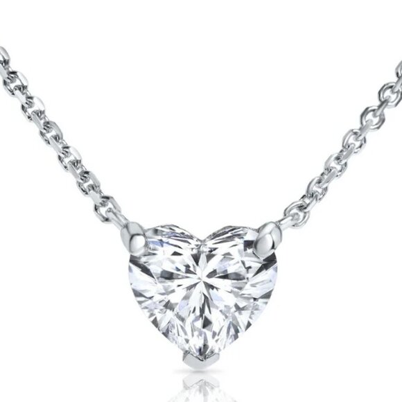 1 Carat  Certified(IGI) Lab Grown Heart-Shaped Diamond Pendant - Picture 1 of 4
